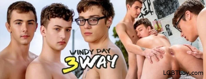 Windy Day 3way [HD 720p] Gay Clips (451 MB)