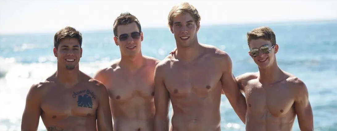 Soaking Up San Diego: Corbin Fisher Studs Go Bareback - Gay Porn Video on LGBTBoy