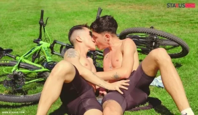 Bike Buddies Agus Piney and Johnny Hakson Fuck Bare - Gay Porn Video on LGBTBoy